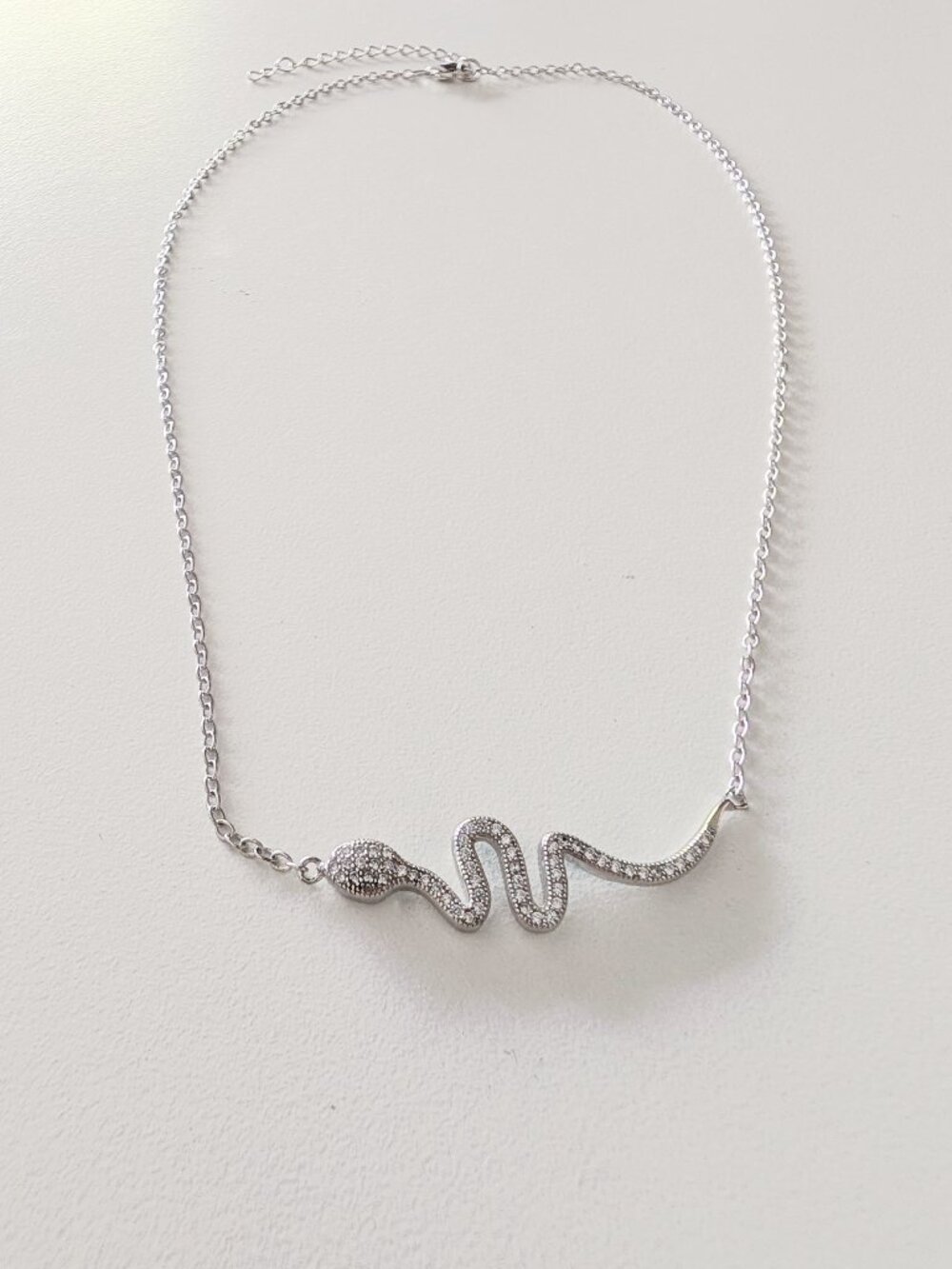 Silver snake necklace 16-18" 92.5 sterling silver NWT